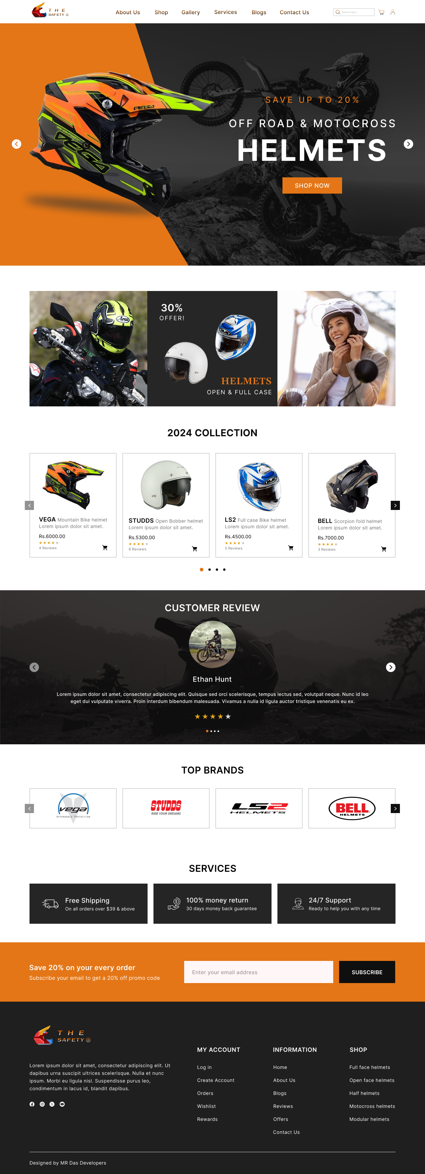 MotoShield Apparel Store Front Web Design